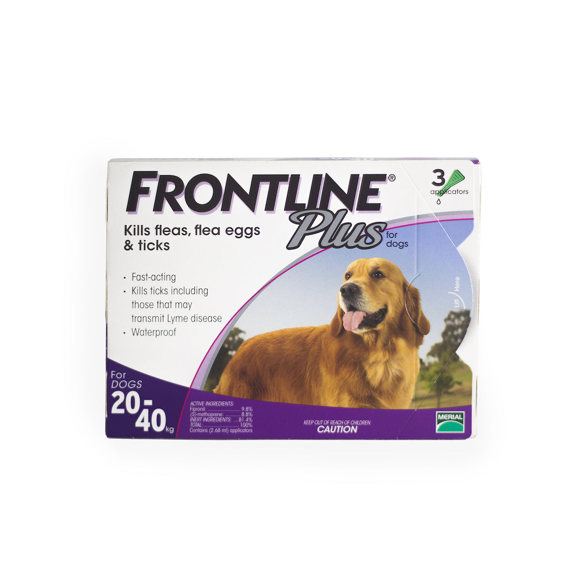 FRONTLINE FLEA & TICK PLUS FOR LARGE DOG (PURPLE) (20-40kg) 3'S
