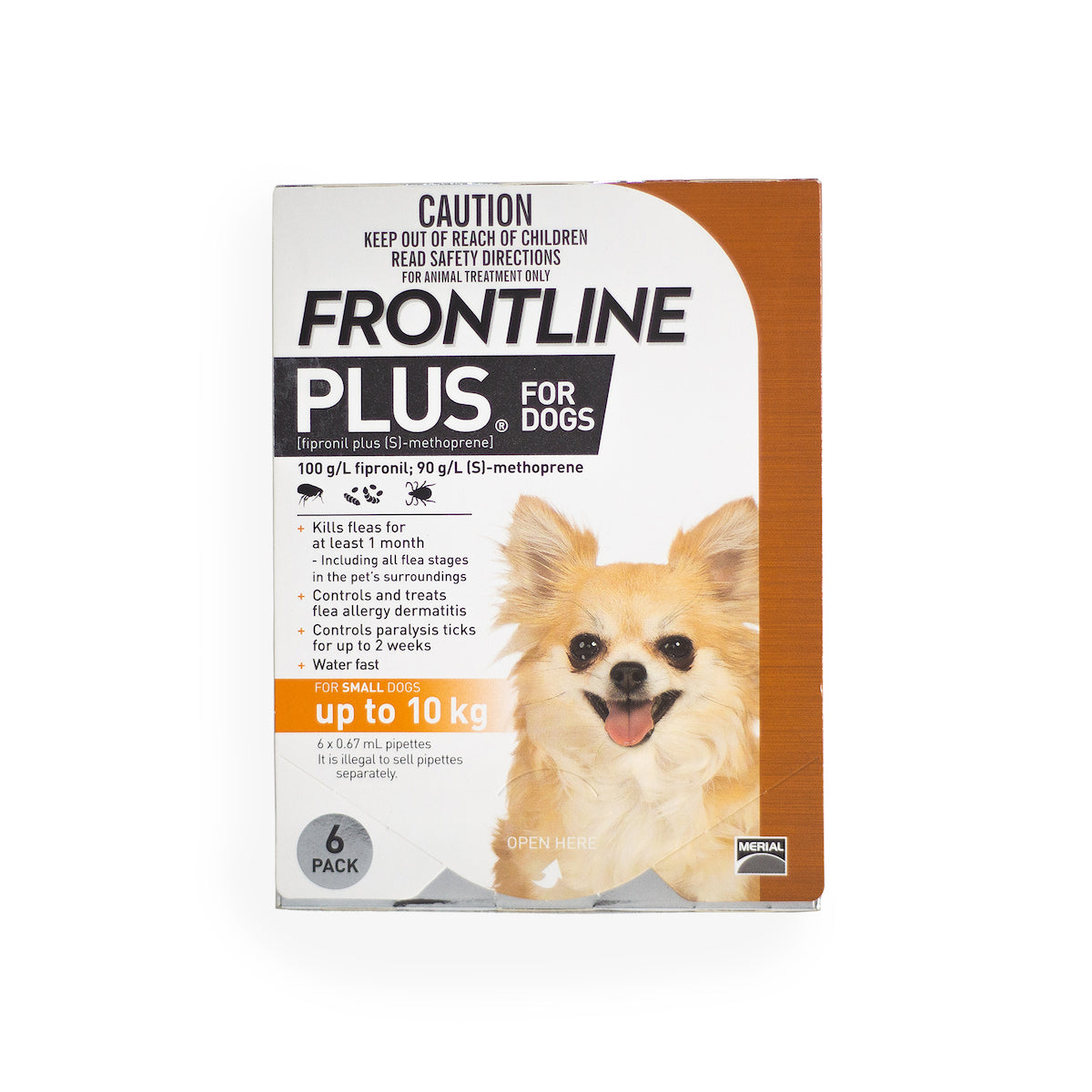FRONTLINE FLEA & TICK PLUS FOR SMALL DOGS AND PUPPIES (ORANGE) (<10kg) 3'S