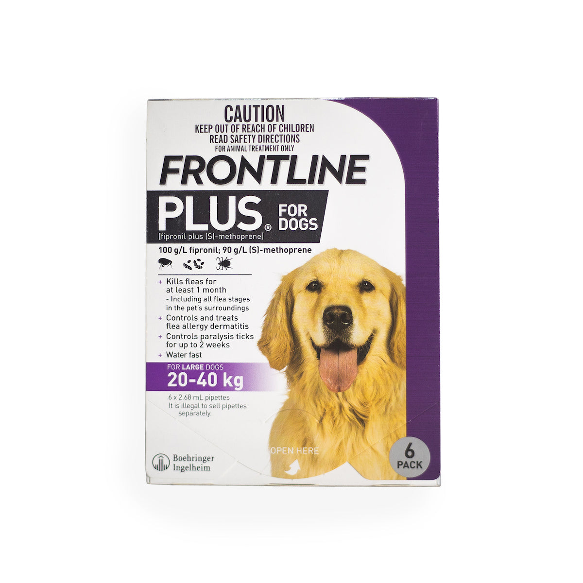 FRONTLINE FLEA & TICK PLUS FOR LARGE DOG (PURPLE) (20-40kg) 3'S