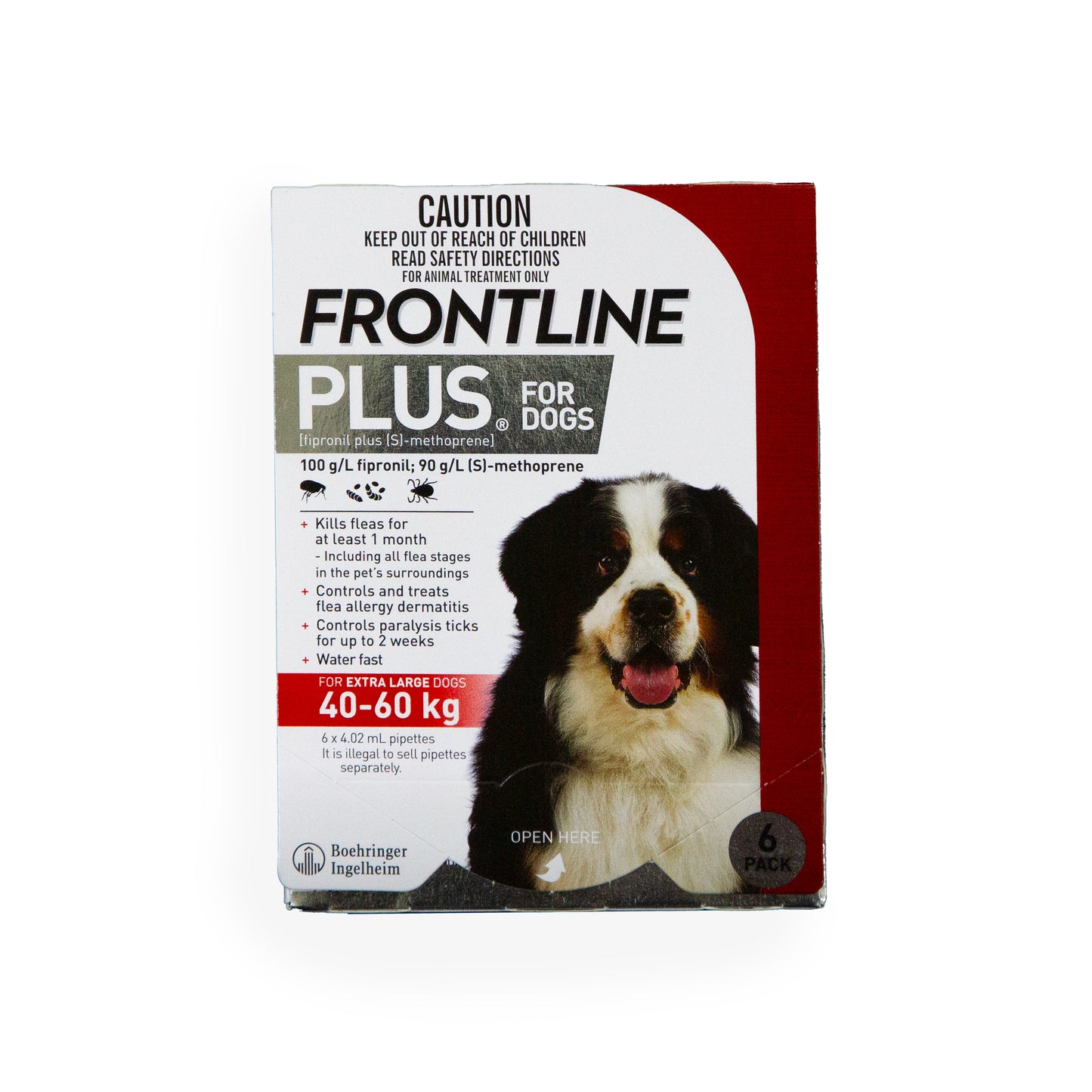 FRONTLINE FLEA & TICK PLUS FOR X-LARGE DOG (RED) (40-60KG) 6'S
