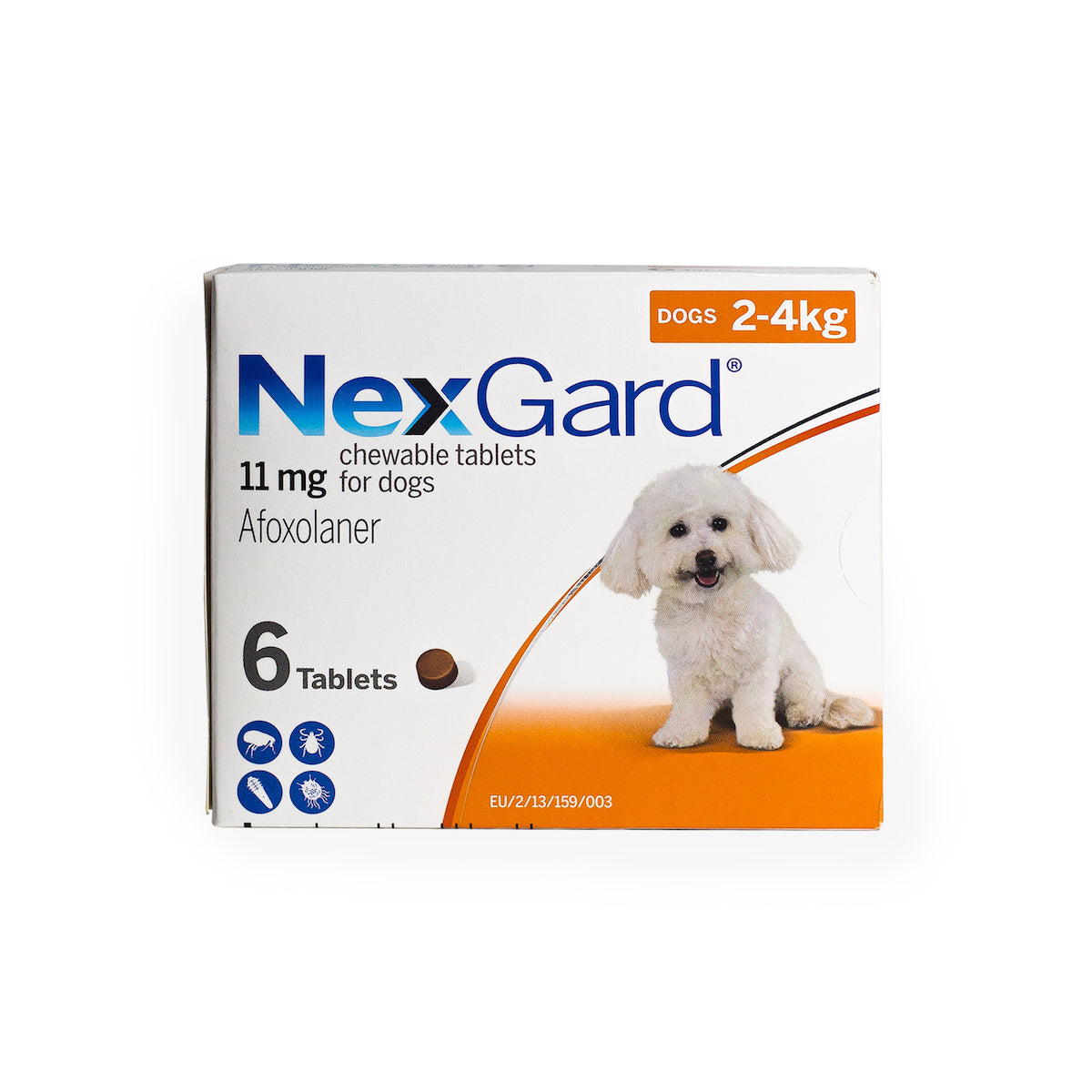 NEXGARD FLEAS & TICKS FLAV CHEW FOR SMALL DOG (2-4kg) (Orange)