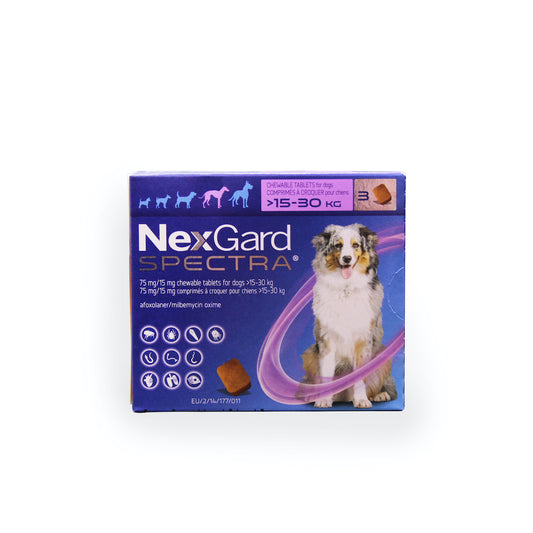 NEXGARD SPECTRA CHEWS FOR LARGE DOGS (PURPLE) (15-30KG) 3'S